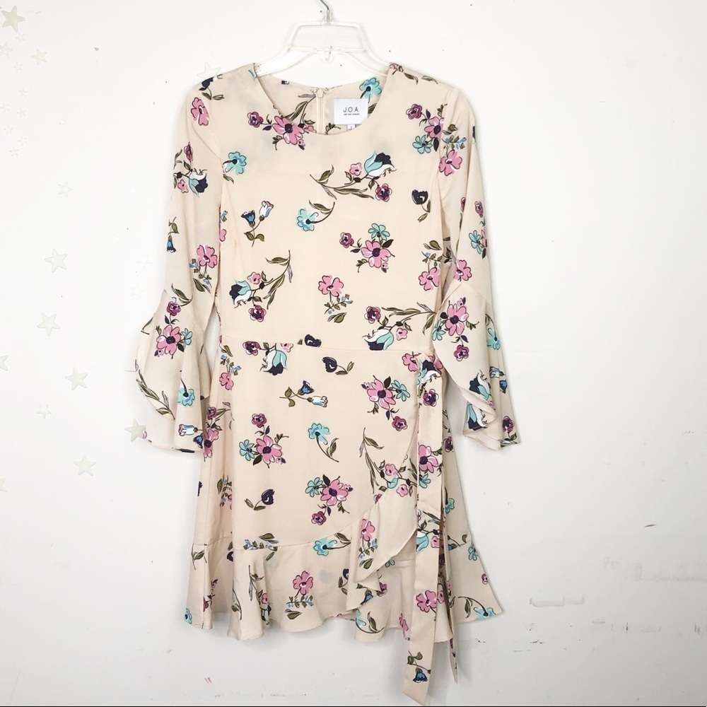 𝅺J.O.A  pink floral print ruffled mini dress - Picture 5 of 15